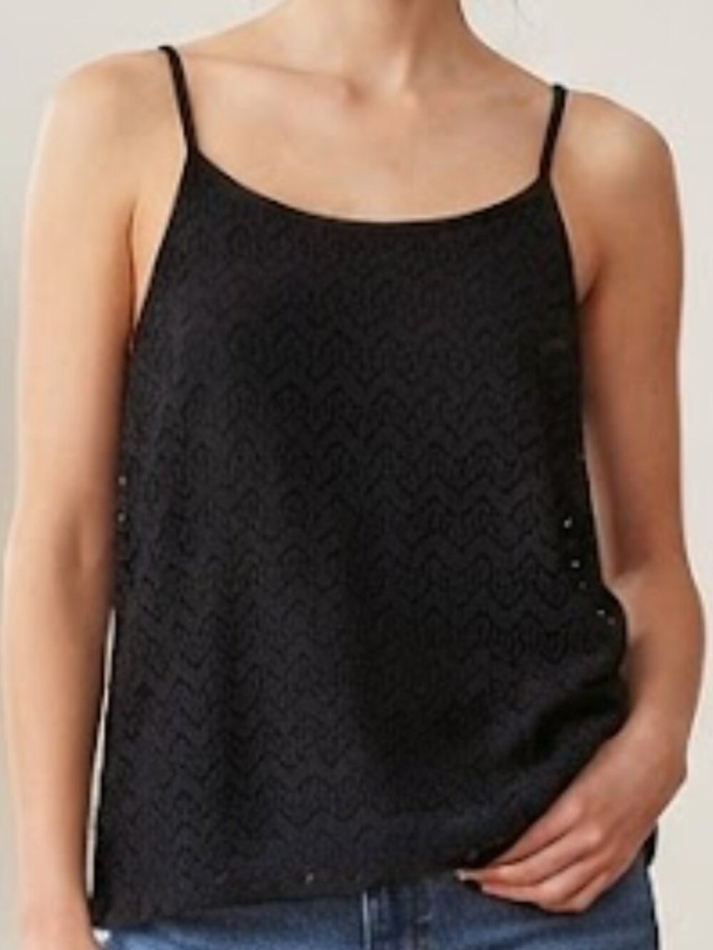 Atmosphere Black Lace Tank Top, US 10 / UK 14